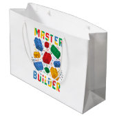 Brick Builder Funny Blocks Building Master Builder Groot Cadeauzakje (Achterkant Gekanteld)