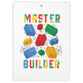Brick Builder Funny Blocks Building Master Builder Klembord (Achterkant)