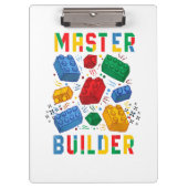 Brick Builder Funny Blocks Building Master Builder Klembord (Voorkant)