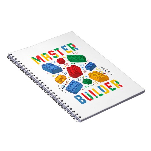 Brick Builder Funny Blocks Building Master Builder Notitieboek (Rechterzijde)