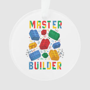 Brick Builder Funny Blocks Building Master Builder Ornament