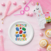 Brick Builder Funny Blocks Building Master Builder Papieren Bordje (Feest)