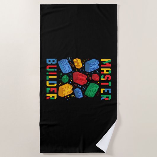 Brick Builder Funny Blocks Building Master Builder Strandlaken (Voorkant)