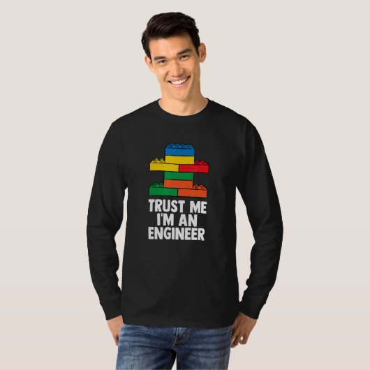 Brick Builder Funny Blocks Building Master Builder T-shirt (Voorkant volledig)