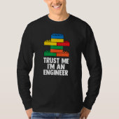 Brick Builder Funny Blocks Building Master Builder T-shirt (Voorkant)