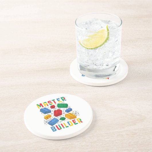 Brick Builder Funny Blocks Building Master Builder Zandsteen Onderzetter (Zijkant)