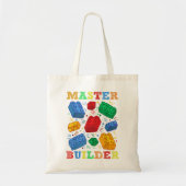 Brick Builder Funny Blocks Master Builder Tote Bag (Voorkant)