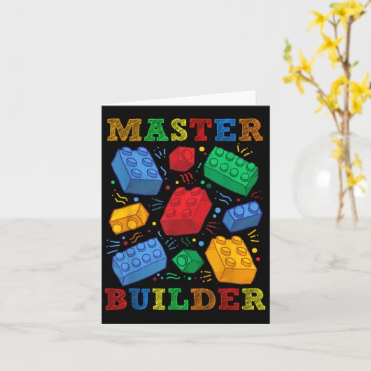 Brick Builder Funny blokkeert Master Builder - cad Kaart (Gele Bloem)