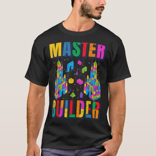Brick Builder Grappige Blokken Master Builder Verj T-shirt (Voorkant)
