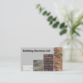 Brick Building Services met grijze achtergrond Visitekaartje (Staand voorkant)