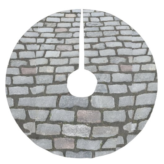 Brick Cobblestone Stone Pathway Sidewalk Kerstboom Rok (Voorkant)