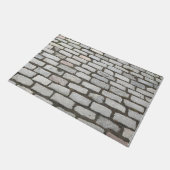Brick Cobblestone Street Pathway Natuur Foto Deurmat (Schuin)