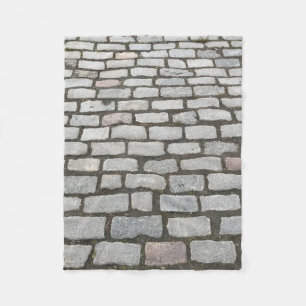 Brick Cobblestone Street Pathway Natuur Foto Fleece Deken