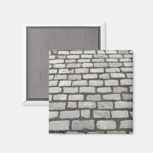 Brick Cobblestone Street Pathway Natuur Foto Magneet (Voorkant / Achterkant)