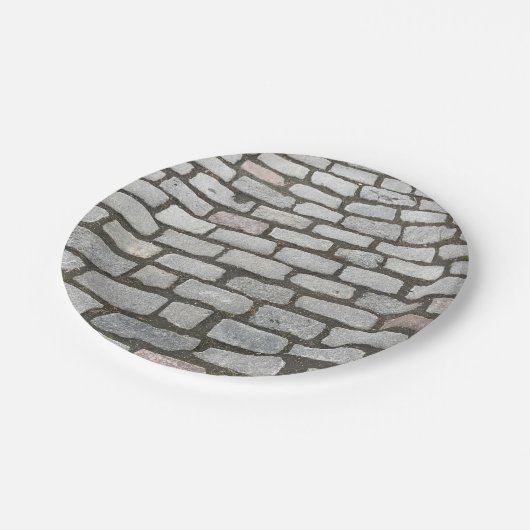 Brick Cobblestone Street Pathway Natuur Foto Papieren Bordje (Gekanteld)