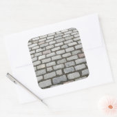 Brick Cobblestone Street Pathway Natuur Foto Vierkante Sticker (Envelop)