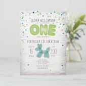 Brick Confetti Blue Green 1 Birthday Kaart (Staand voorkant)