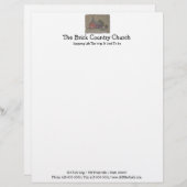 Brick Country Church Gepersonaliseerd Briefhoofd (Voorkant / Achterkant)