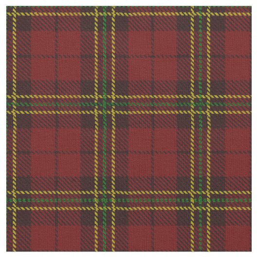 Brick deep Red plaid yellow/green & black stries Stof (Close Up)