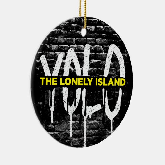 Brick Drip Keramisch Ornament (Rechts)