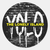 Brick Drip Ronde Sticker (Voorkant)