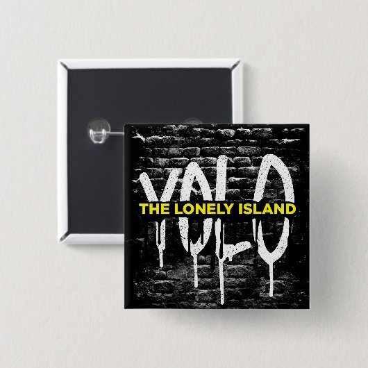 Brick Drip Vierkante Button 5,1 Cm (Voorkant /achterkant)