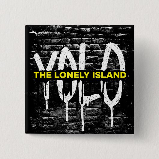 Brick Drip Vierkante Button 5,1 Cm (Voorkant)