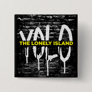 Brick Drip Vierkante Button 5,1 Cm