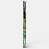 Brick-effect lichtblauw, donkerbruin detail Case-Mate iPhone case (Achterkant/links)