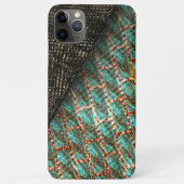 Brick-effect lichtblauw, donkerbruin detail Case-Mate iPhone case (Achterkant)