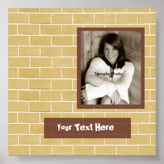 Brick Foto Afstuderen Autograaf Poster (Voorkant)