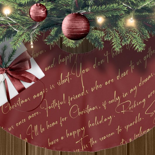 Brick Gold Kerst Typografie Patroon #36 ID1009 Kerstboom Rok