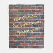 Brick Graffiti Wall Custom Bericht Fleece Deken (Voorkant)