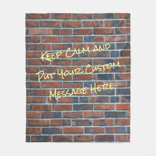 Brick Graffiti Wall Custom Bericht Fleece Deken (Voorkant)