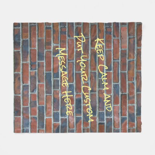Brick Graffiti Wall Custom Bericht Fleece Deken (Voorkant (Horizontaal))