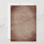 Brick Greenery String Lights Wedding Invitation Kaart (Achterkant)