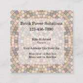 Brick Home Construction Paver Services Vierkante Visitekaartje (Voorkant)