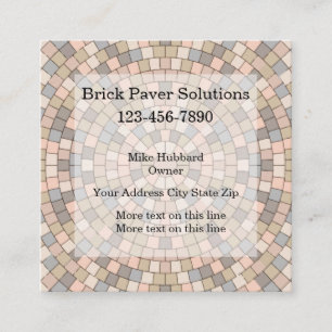 Brick Home Construction Paver Services Vierkante Visitekaartje