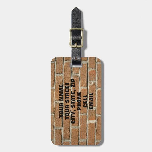 Brick House Bagagelabel (Voorkant verticaal)