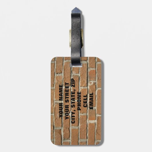 Brick House Bagagelabel (Achterkant verticaal)