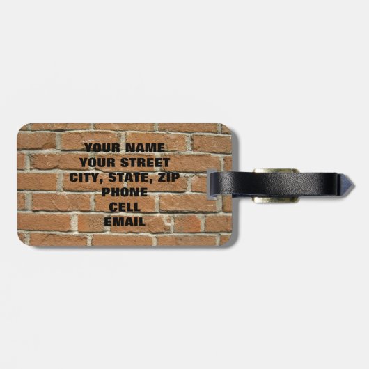 Brick House Bagagelabel (Achterkant horizontaal)