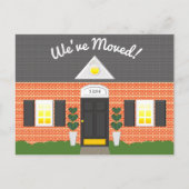 Brick House Facade Nieuw Adres Briefkaart (Voorkant)