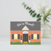 Brick House Facade Nieuw Adres Briefkaart (Staand voorkant)