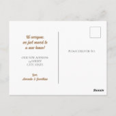 Brick House met gele deur We verhuisde aankondigin Briefkaart (Achterkant)