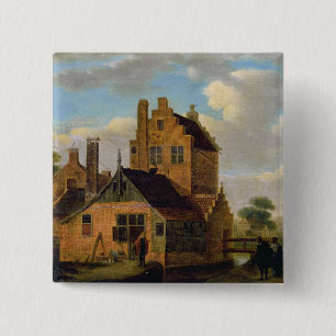 Brick Houses Vierkante Button 5,1 Cm