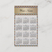 Brick Ikat ZigZag Pocket 2019 Kalender Visitekaartje (Achterkant)