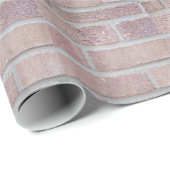 Brick in de wand die papier wikkelt (Rol Hoek)