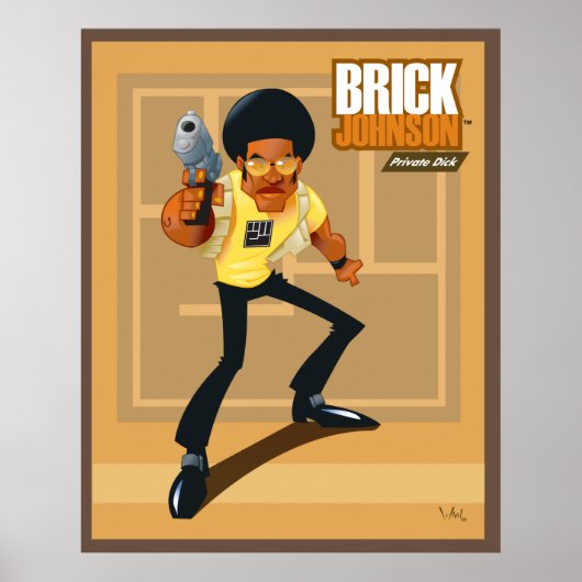 Brick Johnson. Privé Dick. Poster (Voorkant)