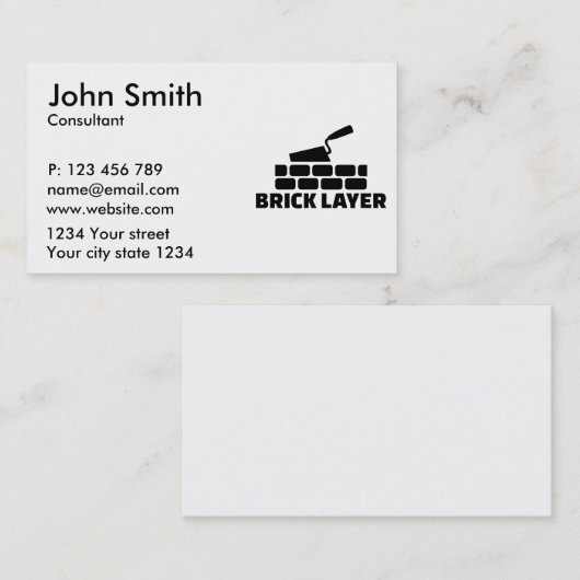Brick-laag Visitekaartje (Voorkant / Achterkant)
