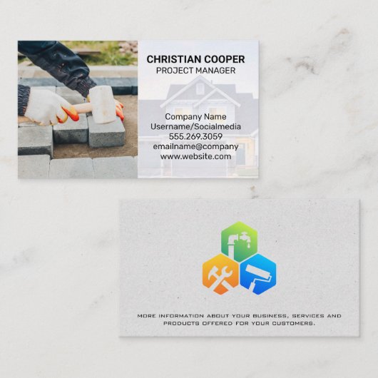 Brick-laag | Wandelweg Visitekaartje (Voorkant / Achterkant)